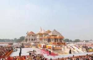 Indian authorities arrest staff accused of theft from temple built on site of razed Babri mosque