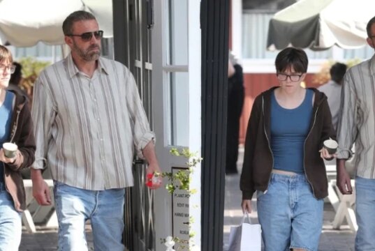 Ben Affleck enjoys rare outing with kid Fin