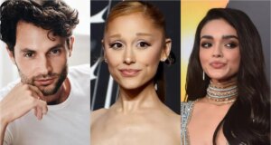 Rachel Zegler joins Penn Badgley at Ariana Grande concert