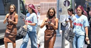 Jessica Alba spotted with daughter Honor on ‘13 Going on 30’ set